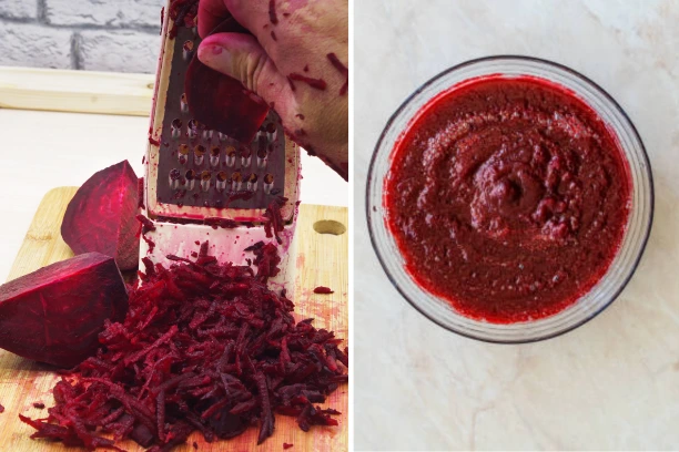 Homemade beetroot scrub