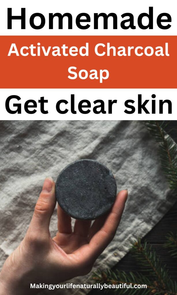 Homemade activated charcoal soap recipe.
