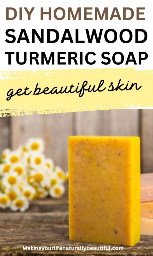 Homemade turmeric soap recipe.