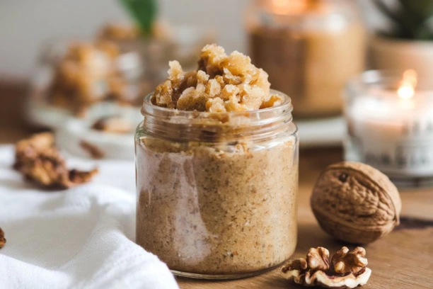 homemade walnut sugar scrub