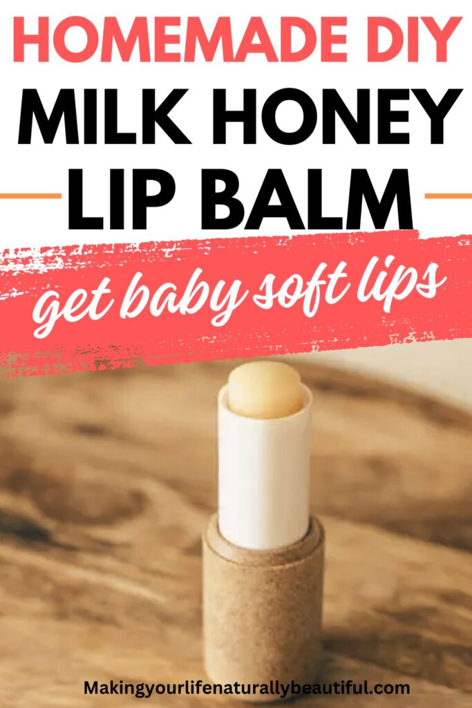 Homemade milk and honey lip balm recipe.