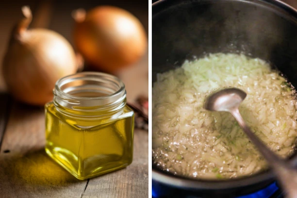 Homemade onion hair oil