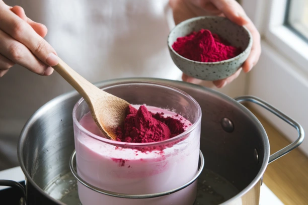 Homemade beetroot soap