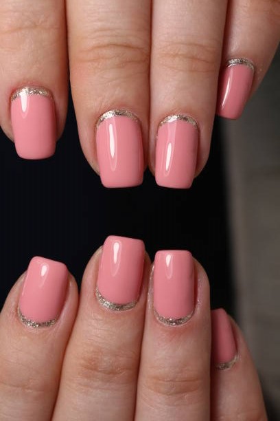 pink nail design