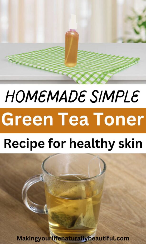 Homemade green tea toner recipe.
