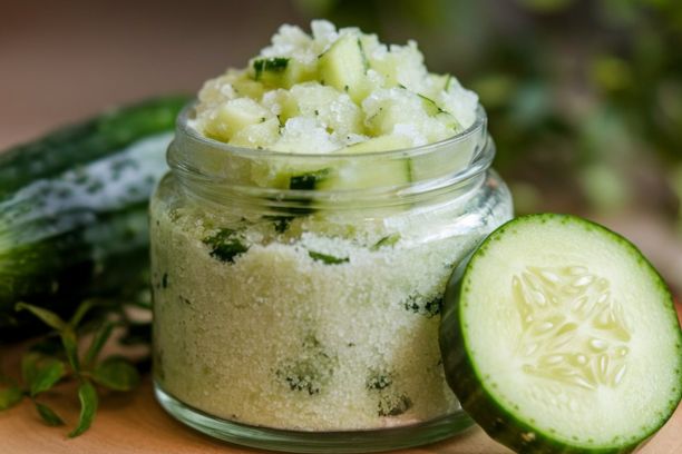 homemade scrub for strawberry legs