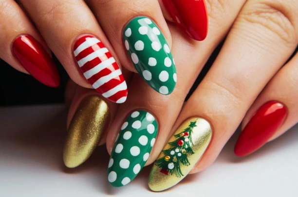 Christmas inspired nails
