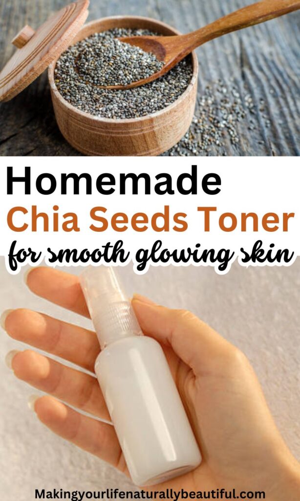 Homemade chia seeds face toner recipe.