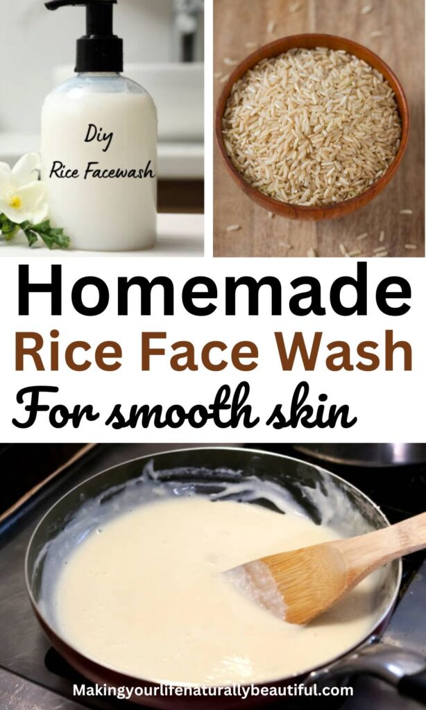 Homemade rice face wash recipe.