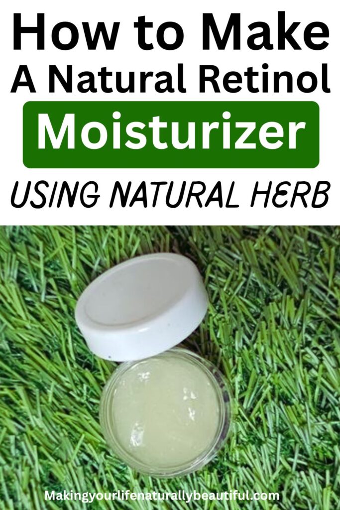 Homemade retinol moisturizer recipe.