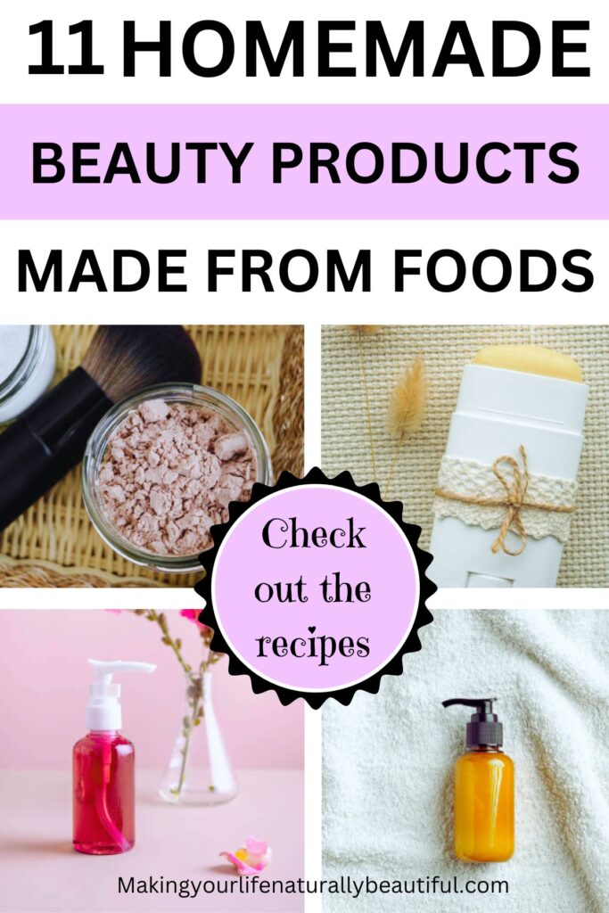Beauty recipes with foods.