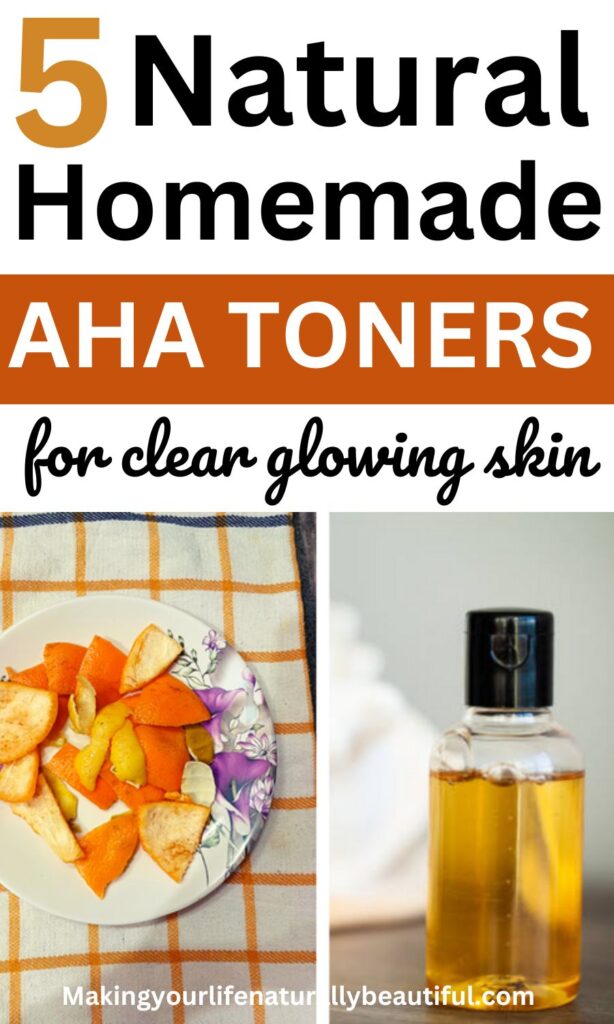 Homemade alpha hydroxy acids face toner recipes.