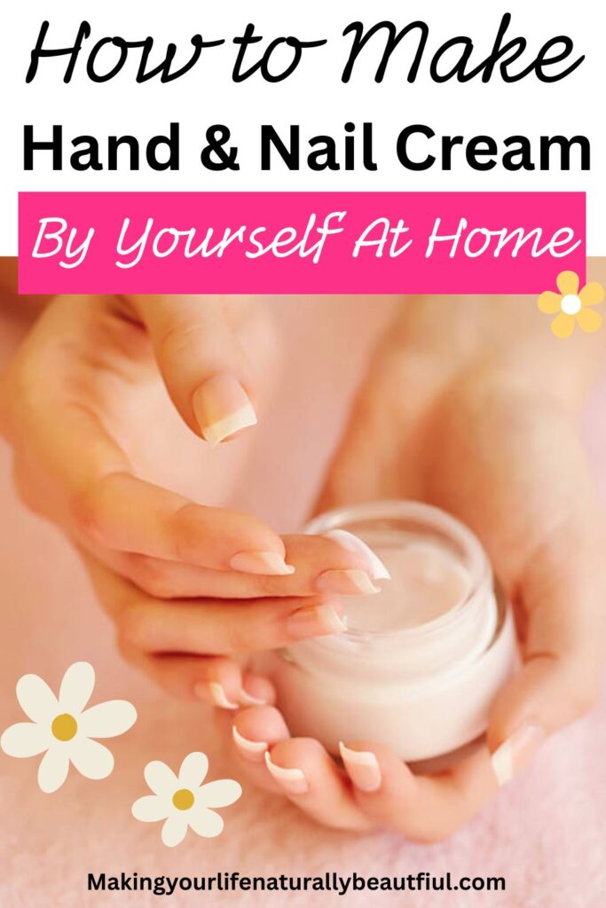 Homemade easy hand and nail cream recipe.