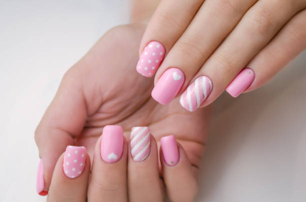 Cute pink nails