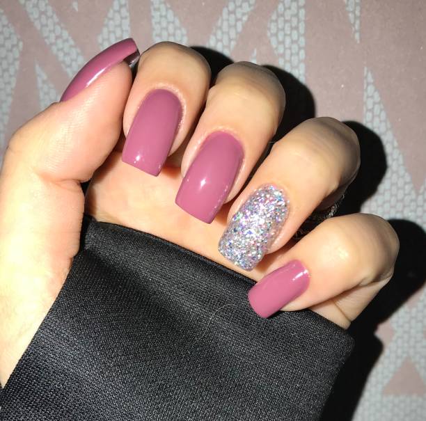 mauve nail art