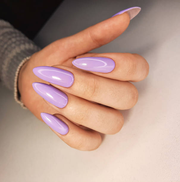 nails with taupe outfit