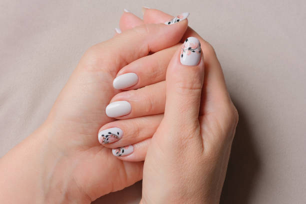 taupe dress nails