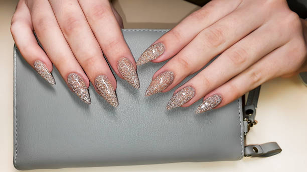 taupe outfit nails