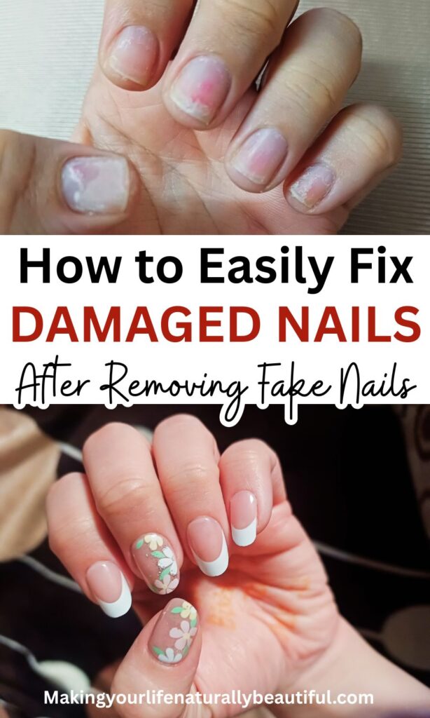 How to fix damaged nails after removing fake nails.