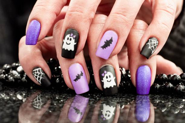 Halloween easy nail art