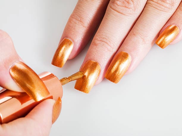 nail ideas with cobalt blue dress