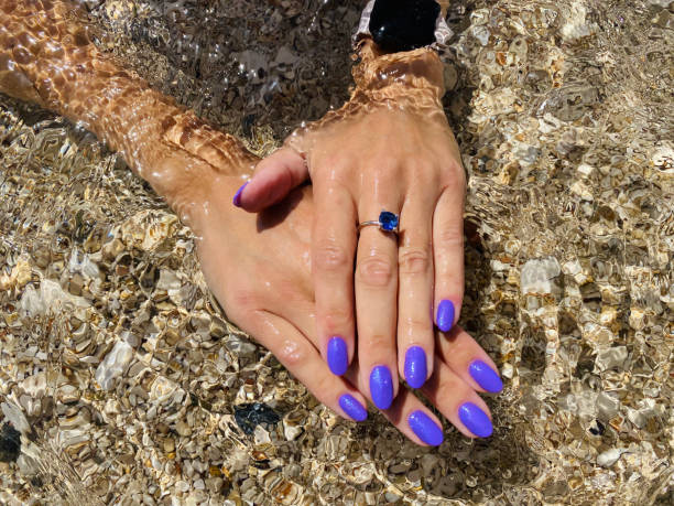 Best aquamarine nail designs