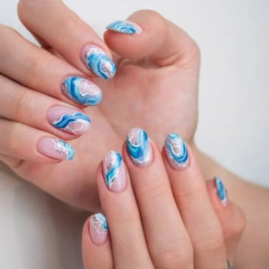 sea waves nails