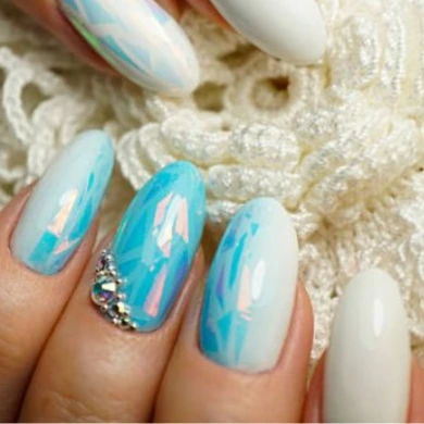 aqua inspired nails