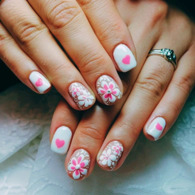 Anniversary nail art designs