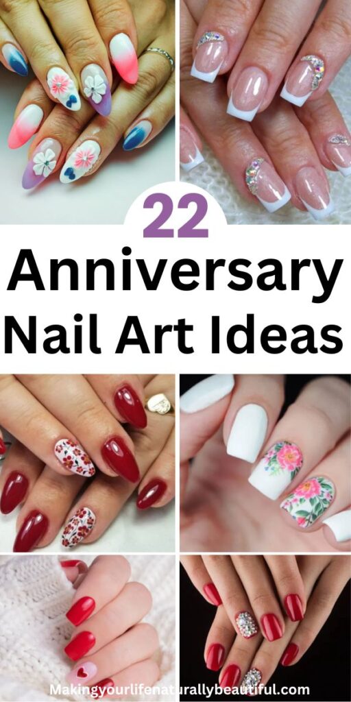 Beautiful wedding anniversary nail designs.