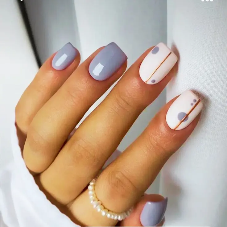best 2 color nails