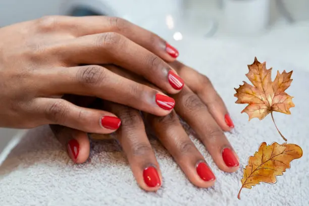 fall nail colors for dark skin tones