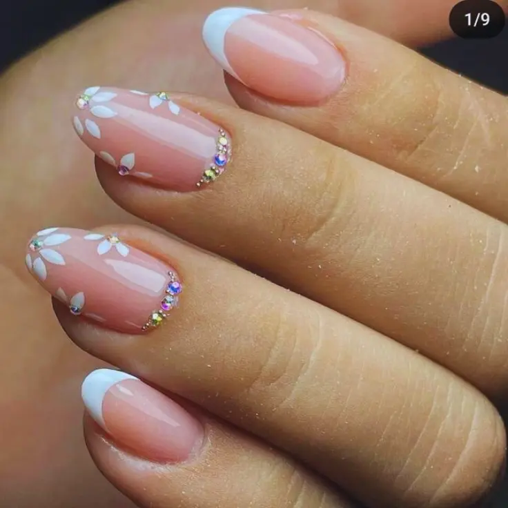 Classy bride nails
