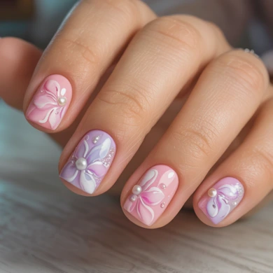 floral nails