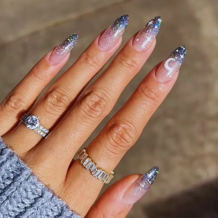 moon and star nails