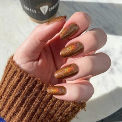 Copper nails for Halloween 