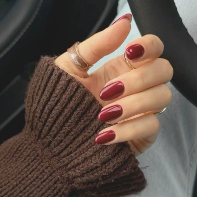 Maroon Halloween nails