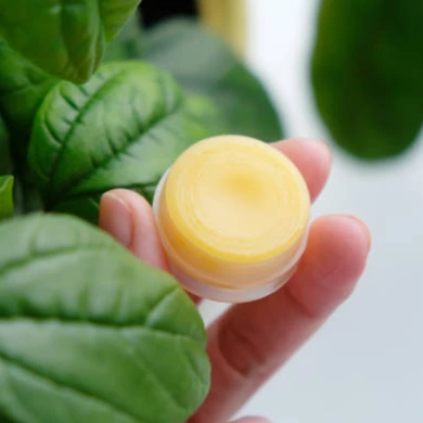homemade orange lip balm