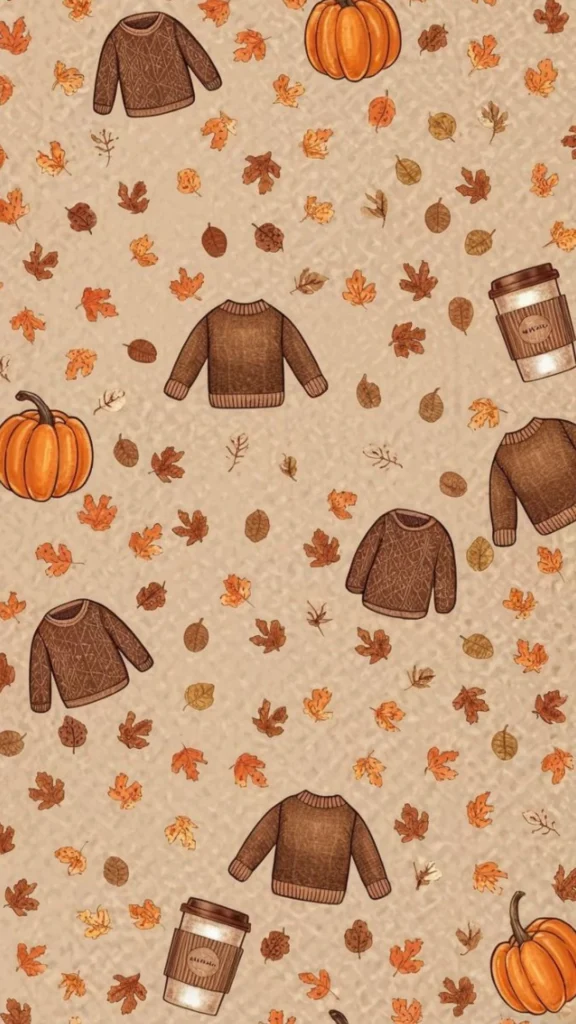 Cute fall background for iPhone