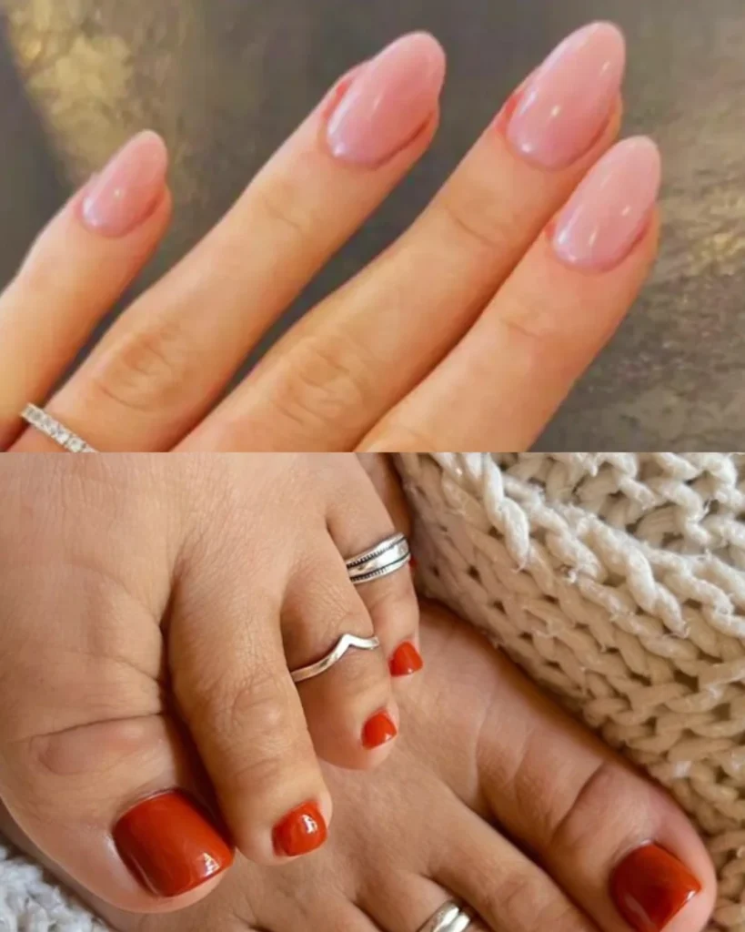 Fall hands and toenail color combinations
