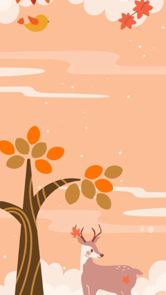 Cute animals fall wallpaper