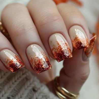 Ombre Thanksgiving nails