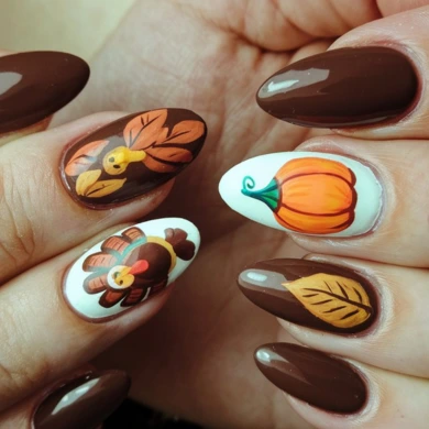 Thanksgiving turkey nails
