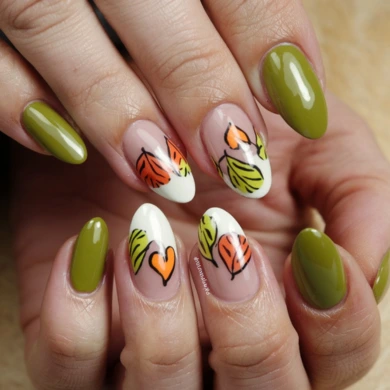 French Thanksgiving nails