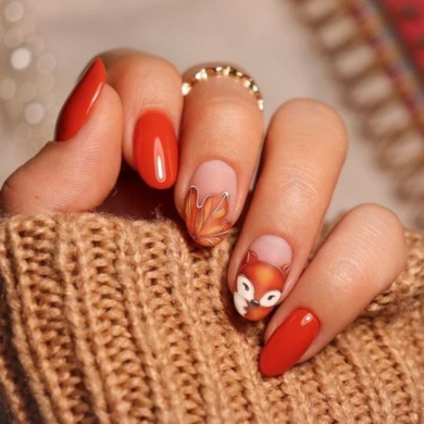 Easy Thanksgiving Nails