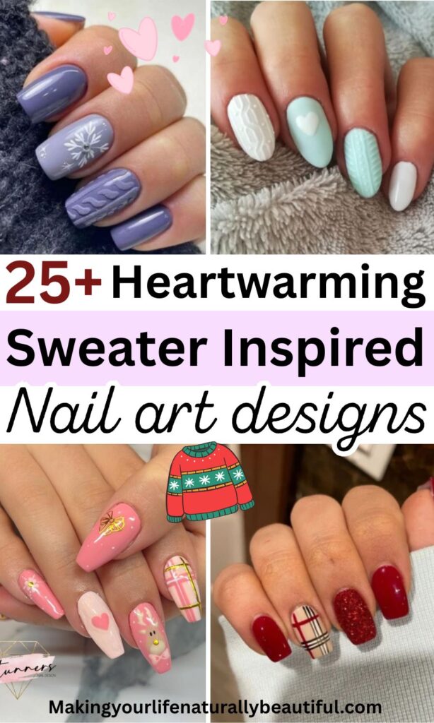 Sweater nail art designs.