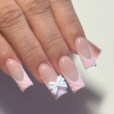 pink winter nail art designs