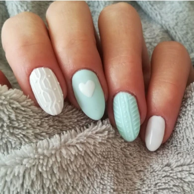 blue sweater nails