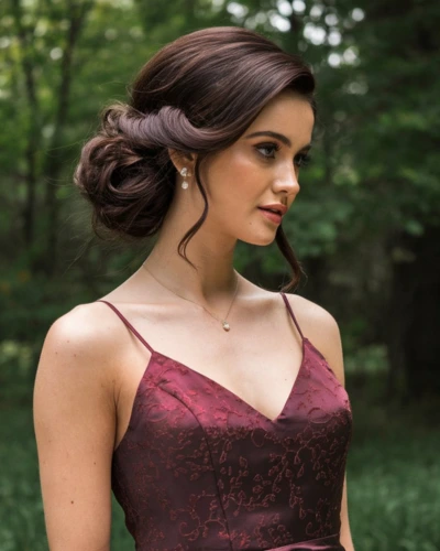 Spaghetti strap dress hairstyles