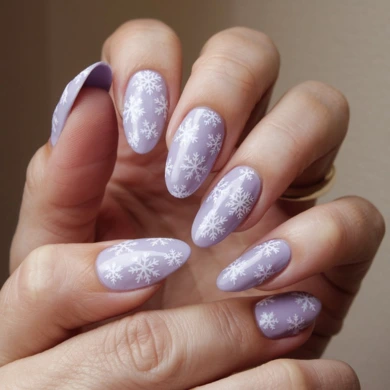 Easy snowflakes nail art designs